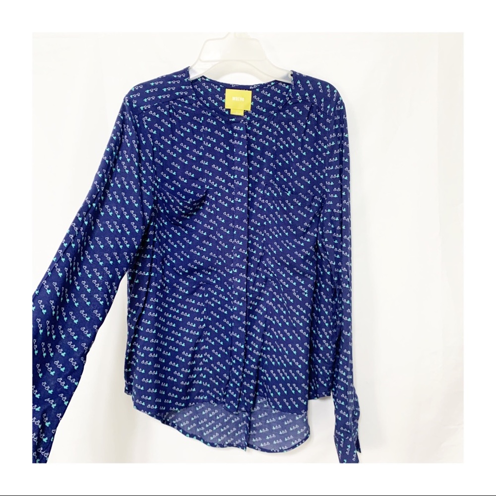 Maeve Anthropologie Spotted Birds Top Blouse